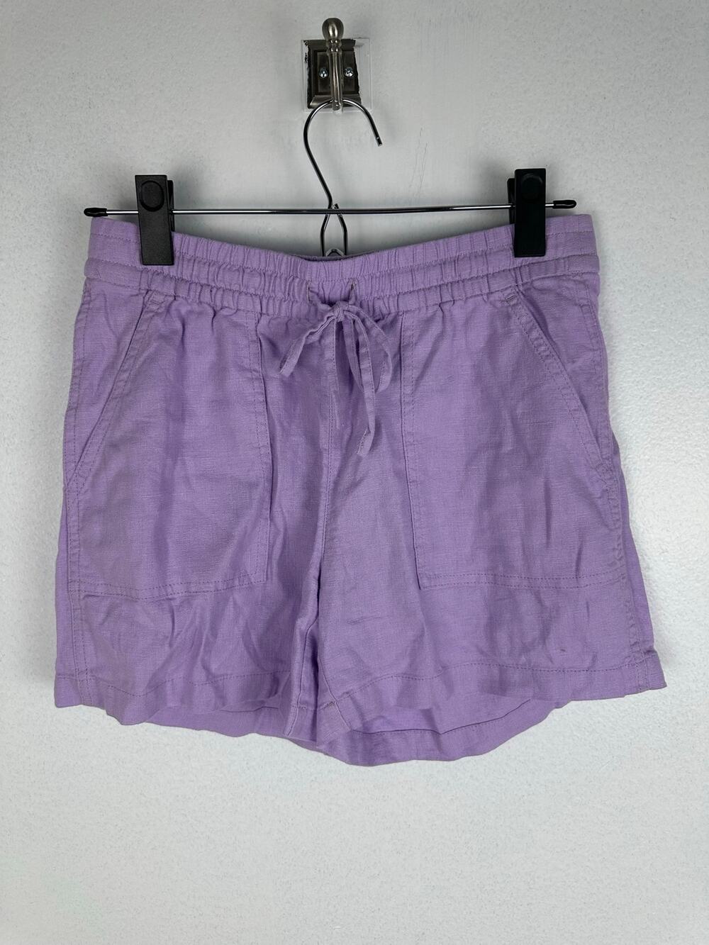 J. Crew Lavender Linen Blend Drawstring Utility Shorts Purple summer shorts XXS